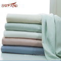 Amazon hot selling pleat design tencel duvet cover bedding set in multiple colors